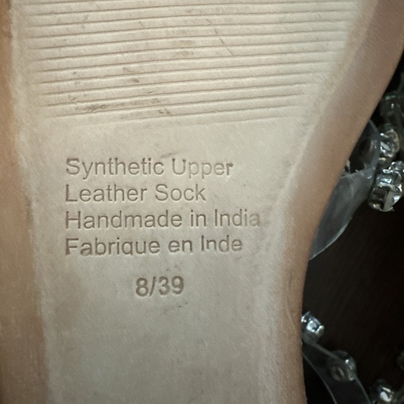 Jeffrey Cambell Amaryl Crystal Rhinestone Sandal size 39 US 8 Slides Clear Vinyl - Picture 7 of 9